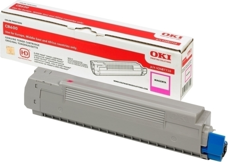 Compatible 43487710 OKI toner Magenta  for C8600/ C8800